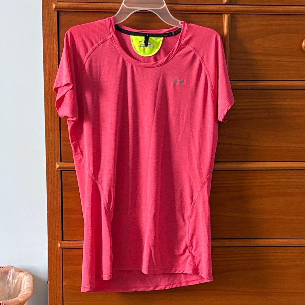 Under Armour Women's Bright Pink Short Sleeve Tee